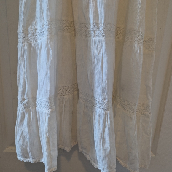 Aerie White Flowy And Lacy Dress, Size Large - Picture 3 of 14